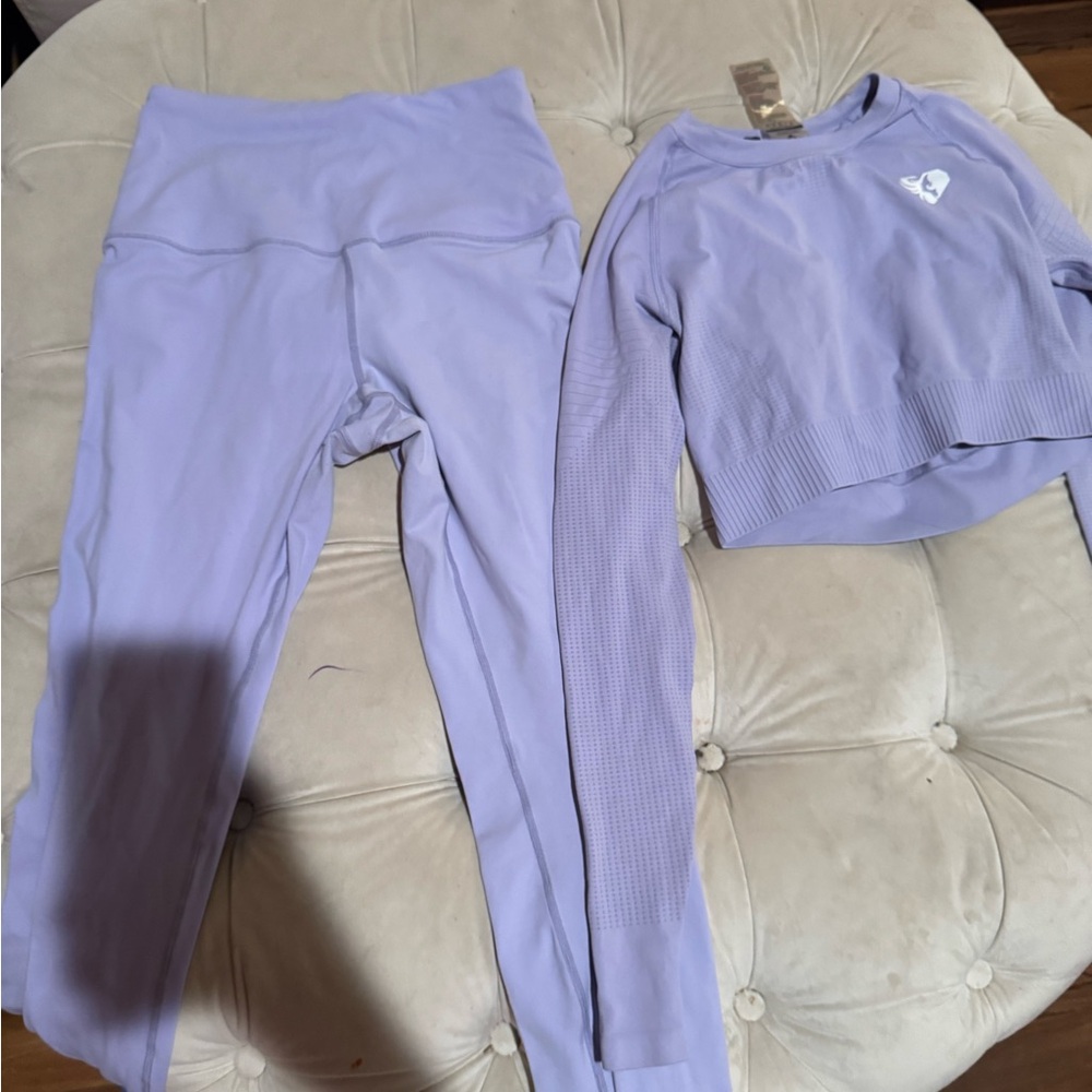 Lavender Leggings and Top Workout Set
